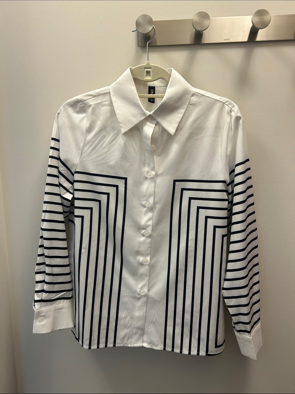 STYLEWE White Classic Collared Button-Up Blouse